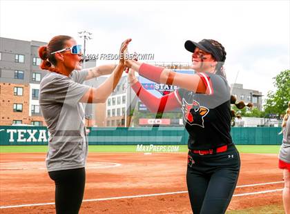 Thumbnail 3 in Melissa vs. Harlingen South (UIL 5A Softball Final) photogallery.