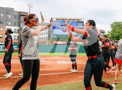 Thumbnail 2 in Melissa vs. Harlingen South (UIL 5A Softball Final) photogallery.