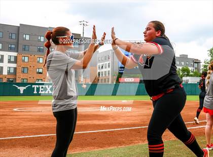 Thumbnail 3 in Melissa vs. Harlingen South (UIL 5A Softball Final) photogallery.