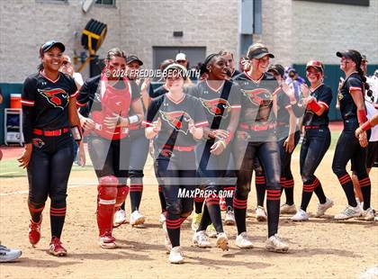 Thumbnail 2 in Melissa vs. Harlingen South (UIL 5A Softball Final) photogallery.