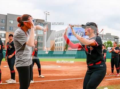 Thumbnail 3 in Melissa vs. Harlingen South (UIL 5A Softball Final) photogallery.