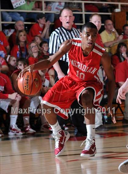 Thumbnail 3 in Meridian @ Woodlawn (IHSA Class 1A Salem Super-Sectional Final)  photogallery.