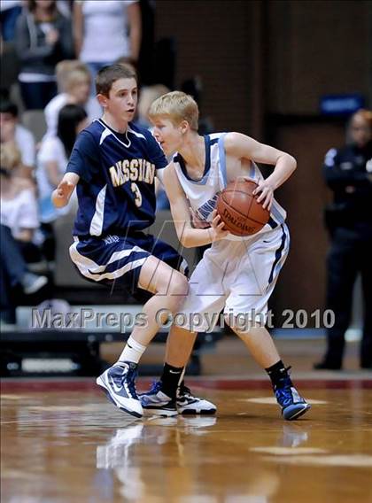 Thumbnail 1 in Mission Prep vs. Central Valley Christian (CIF CS D5 Final) photogallery.