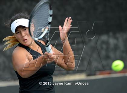 Thumbnail 3 in Foothill League Girls Tennis Championships photogallery.