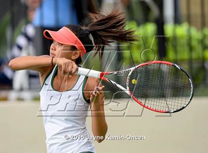 Thumbnail 3 in Foothill League Girls Tennis Championships photogallery.