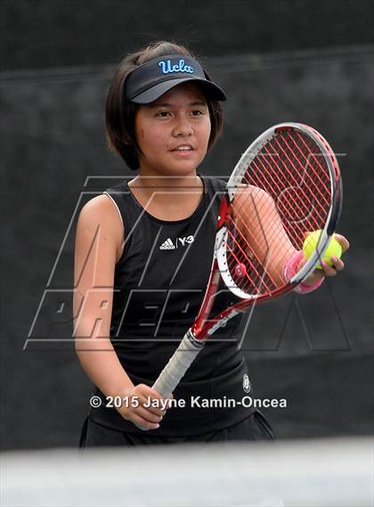 Thumbnail 1 in Foothill League Girls Tennis Championships photogallery.