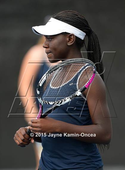 Thumbnail 3 in Foothill League Girls Tennis Championships photogallery.