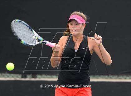 Thumbnail 1 in Foothill League Girls Tennis Championships photogallery.
