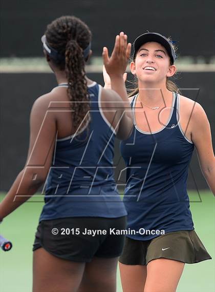 Thumbnail 1 in Foothill League Girls Tennis Championships photogallery.