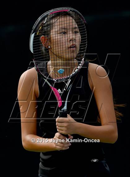 Thumbnail 3 in Foothill League Girls Tennis Championships photogallery.