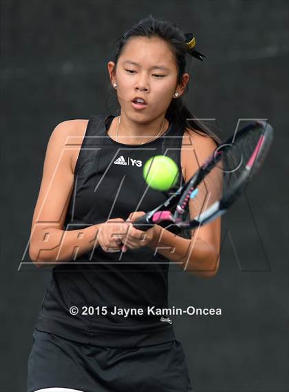 Thumbnail 1 in Foothill League Girls Tennis Championships photogallery.