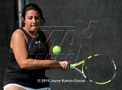 Thumbnail 3 in Foothill League Girls Tennis Championships photogallery.
