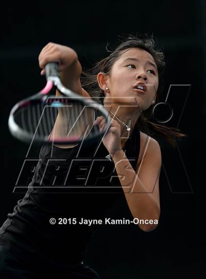 Thumbnail 1 in Foothill League Girls Tennis Championships photogallery.