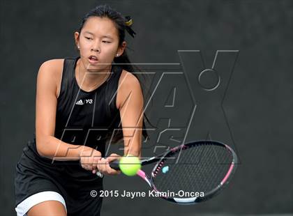 Thumbnail 2 in Foothill League Girls Tennis Championships photogallery.