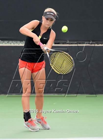 Thumbnail 3 in Foothill League Girls Tennis Championships photogallery.