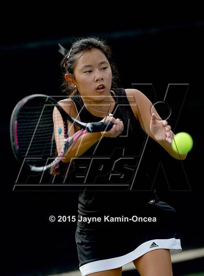 Thumbnail 2 in Foothill League Girls Tennis Championships photogallery.