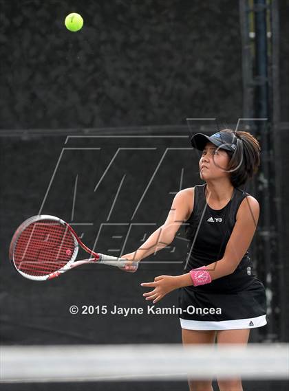 Thumbnail 2 in Foothill League Girls Tennis Championships photogallery.