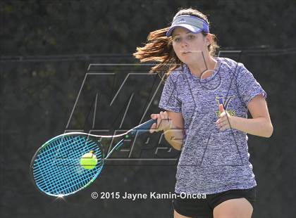 Thumbnail 1 in Foothill League Girls Tennis Championships photogallery.