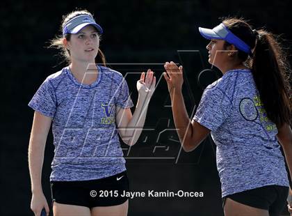 Thumbnail 1 in Foothill League Girls Tennis Championships photogallery.