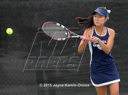 Thumbnail 2 in Foothill League Girls Tennis Championships photogallery.