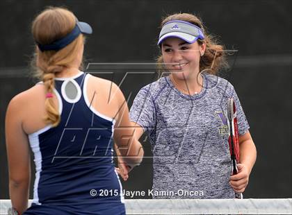 Thumbnail 3 in Foothill League Girls Tennis Championships photogallery.