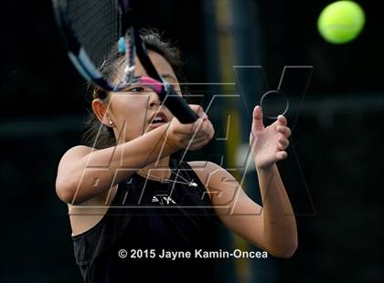 Thumbnail 1 in Foothill League Girls Tennis Championships photogallery.