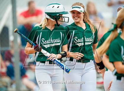 Thumbnail 2 in Norris vs. Lincoln Southwest (Lincoln Public Schools Softball Classic) photogallery.