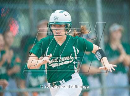 Thumbnail 3 in Norris vs. Lincoln Southwest (Lincoln Public Schools Softball Classic) photogallery.
