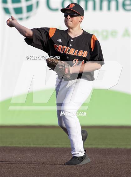Thumbnail 2 in Waterloo vs Mt.Vernon JV (GCS Ballpark) photogallery.