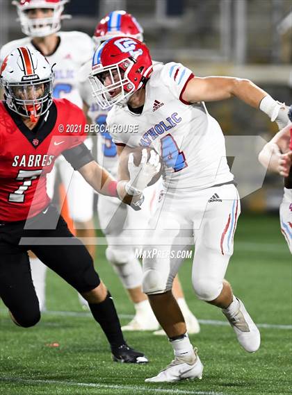 Thumbnail 2 in Charlotte Catholic vs. South Mecklenburg (Charlotte Kickoff Night) photogallery.