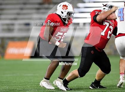 Thumbnail 3 in Charlotte Catholic vs. South Mecklenburg (Charlotte Kickoff Night) photogallery.