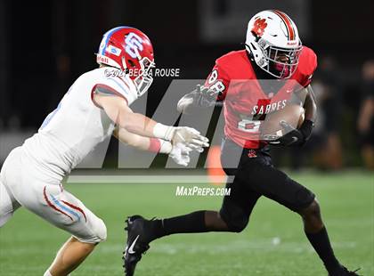 Thumbnail 3 in Charlotte Catholic vs. South Mecklenburg (Charlotte Kickoff Night) photogallery.