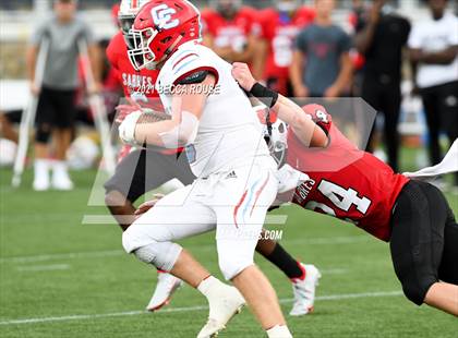 Thumbnail 3 in Charlotte Catholic vs. South Mecklenburg (Charlotte Kickoff Night) photogallery.