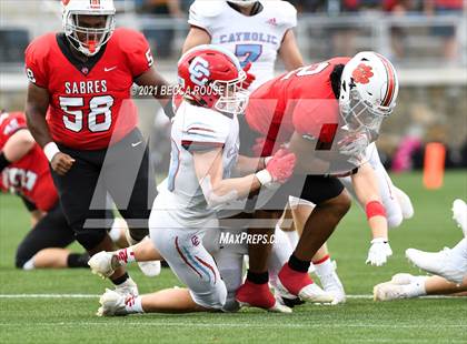 Thumbnail 2 in Charlotte Catholic vs. South Mecklenburg (Charlotte Kickoff Night) photogallery.