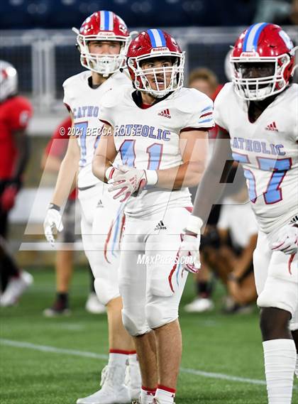 Thumbnail 3 in Charlotte Catholic vs. South Mecklenburg (Charlotte Kickoff Night) photogallery.