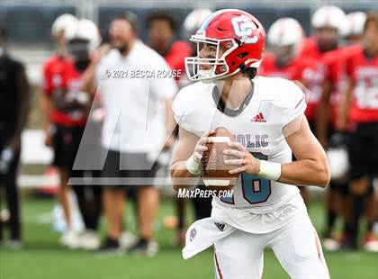 Thumbnail 3 in Charlotte Catholic vs. South Mecklenburg (Charlotte Kickoff Night) photogallery.