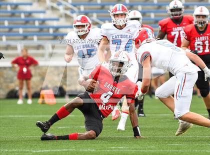 Thumbnail 3 in Charlotte Catholic vs. South Mecklenburg (Charlotte Kickoff Night) photogallery.