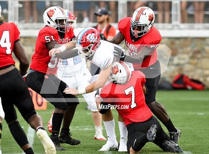 Thumbnail 3 in Charlotte Catholic vs. South Mecklenburg (Charlotte Kickoff Night) photogallery.