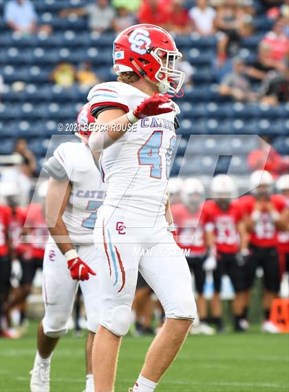 Thumbnail 3 in Charlotte Catholic vs. South Mecklenburg (Charlotte Kickoff Night) photogallery.