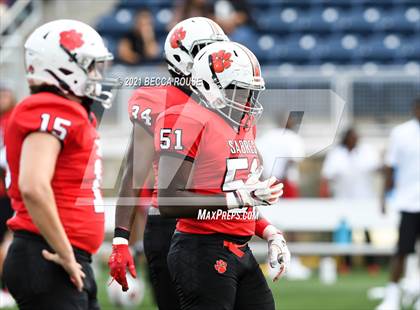 Thumbnail 3 in Charlotte Catholic vs. South Mecklenburg (Charlotte Kickoff Night) photogallery.