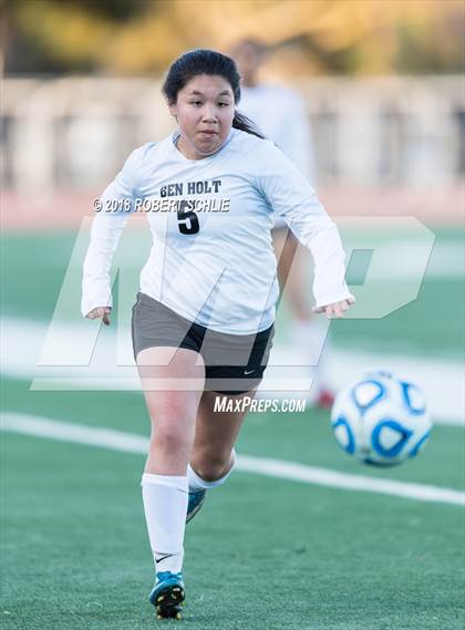 Thumbnail 1 in Golden Sierra vs. Ben Holt College Prep Academy (CIF SJS D7 Final) photogallery.