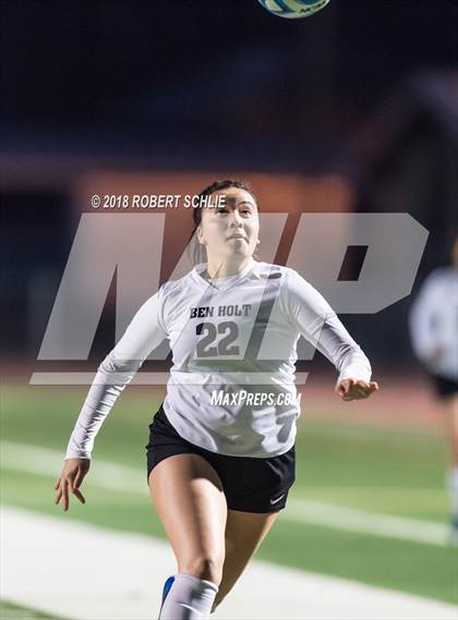 Thumbnail 2 in Golden Sierra vs. Ben Holt College Prep Academy (CIF SJS D7 Final) photogallery.