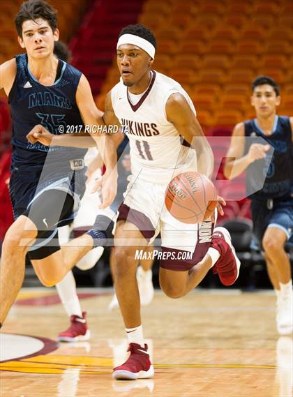 Thumbnail 3 in Palmetto vs. Norland (HoopHall Miami Invitational) photogallery.