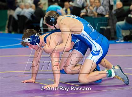 Thumbnail 1 in NYSPHSAA Wrestling Championships (Division 1 First Round) photogallery.