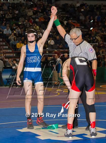 Thumbnail 2 in NYSPHSAA Wrestling Championships (Division 1 First Round) photogallery.