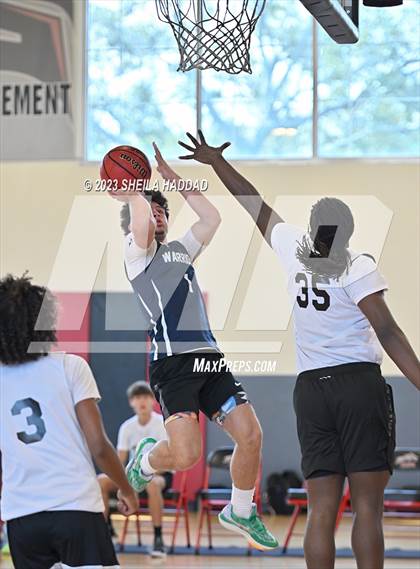Thumbnail 2 in Calvary Christian vs Bell Creek Academy  (The Hoop Vibe Preseason League) photogallery.
