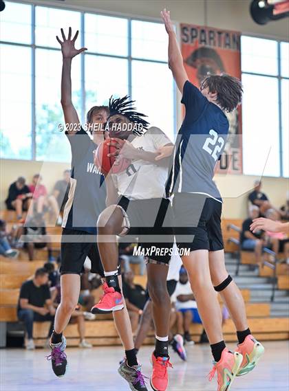 Thumbnail 1 in Calvary Christian vs Bell Creek Academy  (The Hoop Vibe Preseason League) photogallery.