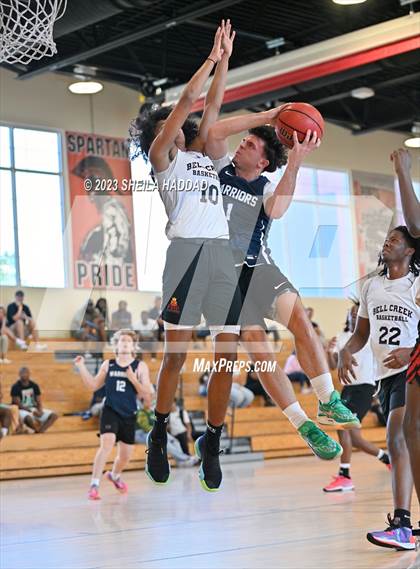 Thumbnail 2 in Calvary Christian vs Bell Creek Academy  (The Hoop Vibe Preseason League) photogallery.