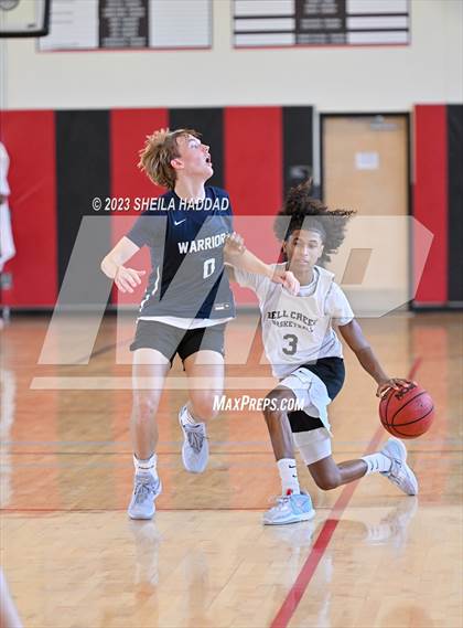 Thumbnail 3 in Calvary Christian vs Bell Creek Academy  (The Hoop Vibe Preseason League) photogallery.