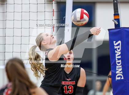 Thumbnail 2 in Bells @ Chisum (UIL 3A Volleyball Bi-District Playoff) photogallery.